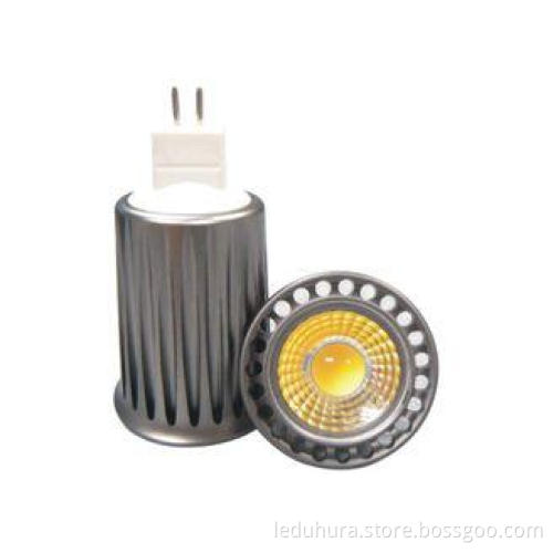 8W COB MR16 GU5.3 High Power Black Aluminum LED Spot Light